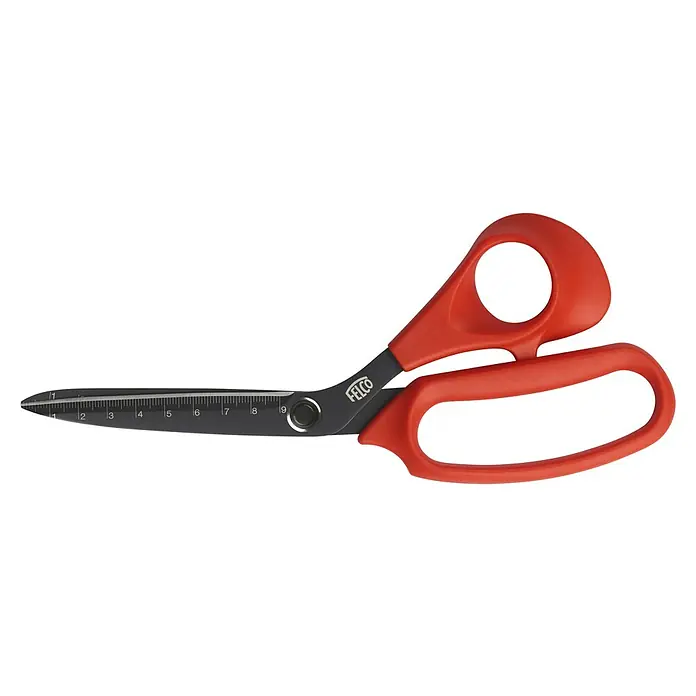 Felco Universalschere 455 - Länge: 28,5 cm - Rote Felco-Schere mit einer Klinge mit Zentimeter-Markierungen für präzise Schnitte.