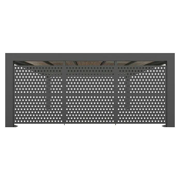 Allview Wandelement Cubus Endwand - Passend für: Allview Cubus Doppelcarport, B x H: 530 x 190 cm - Dunkelgraue Pergola mit vielen kleinen Löchern, die sich horizontal wiederholen. Ein stilvoller Schattenspender für Ihren Garten.