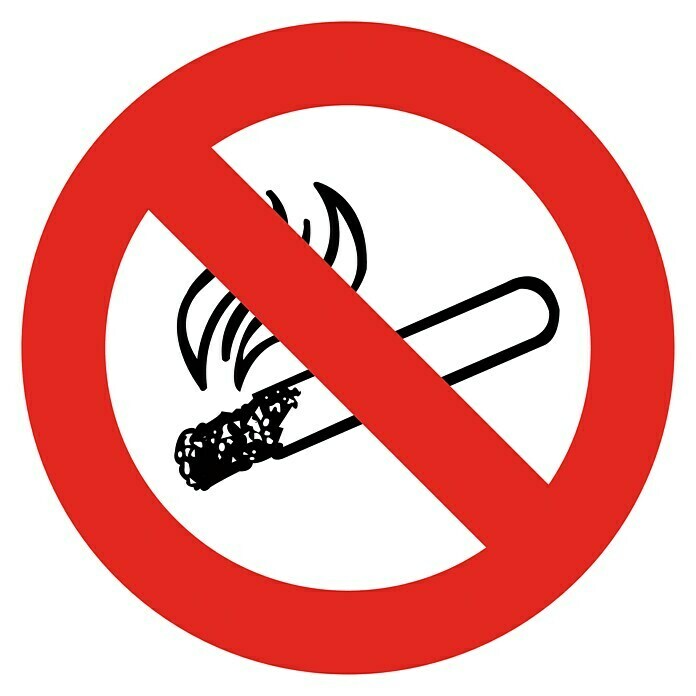 Cartel (Rojo/Blanco, Prohibido fumar)