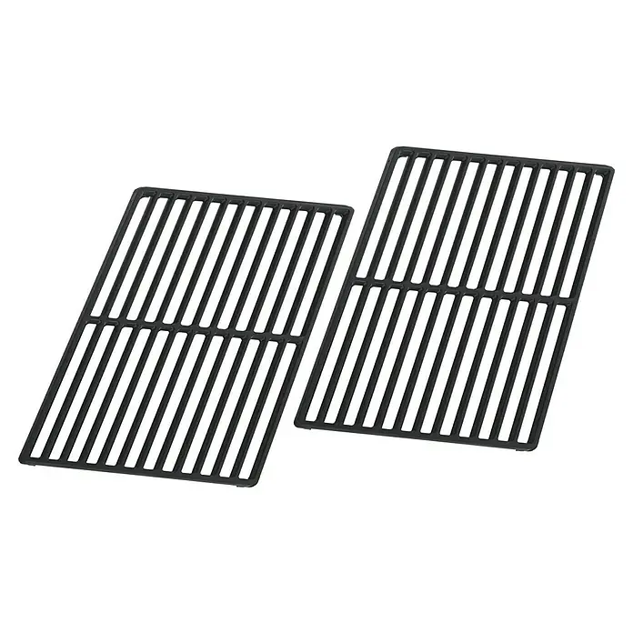 Grillstar Grillrost Powerburner - L x B: 57 x 40 cm, 2 -tlg. - Zwei schwarze Grillroste liegen übereinander, ideal für ein gleichmäßiges Grillergebnis und einfache Reinigung nach dem Grillen.