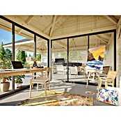 Palmako Caseta de jardín Bianca Set 511 Slide Plus (Medidas ext. (An x Pr): 672 x 672 cm, Madera, Natural) | BAUHAUS