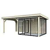 Palmako Caseta de jardín Lenna Set 406 Slide (Medidas ext. (An x Pr): 628 x 340 cm, Madera, Natural) | BAUHAUS