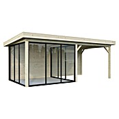 Palmako Caseta de jardín Lenna Set 406 Slide (Medidas ext. (An x Pr): 628 x 340 cm, Madera, Natural) | BAUHAUS