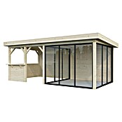 Palmako Caseta de jardín Lenna Set 708 Slide Plus (Medidas ext. (An x Pr): 628 x 340 cm, Madera, Natural) | BAUHAUS