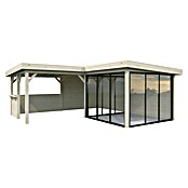 Palmako Caseta de jardín Lenna Set 710 Slide Plus (Medidas ext. (An x Pr): 628 x 628 cm, Madera, Natural) | BAUHAUS