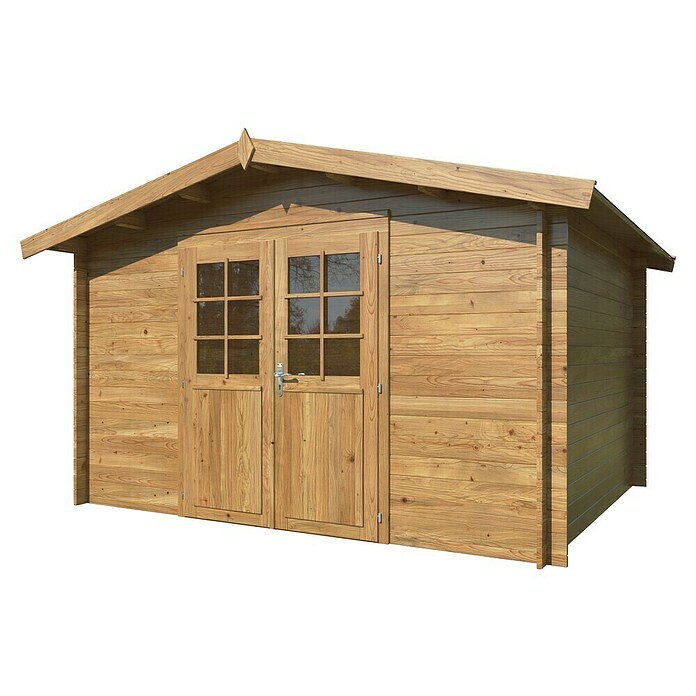 Palmako Caseta de jardín Valentine (Medidas ext. (An x Pr): 394 x 329 cm, Madera, Marrón) | BAUHAUS