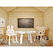 Palmako Caseta infantil Toby set con columpio (Medidas ext. (An x Pr): 421 x 284 cm, Madera, Natural) | BAUHAUS
