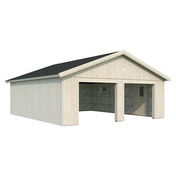 Palmako Garaje Andre sin puerta (Medidas ext. (An x Pr): 712 x 779 cm, Madera, Natural, 44,7 m²) | BAUHAUS