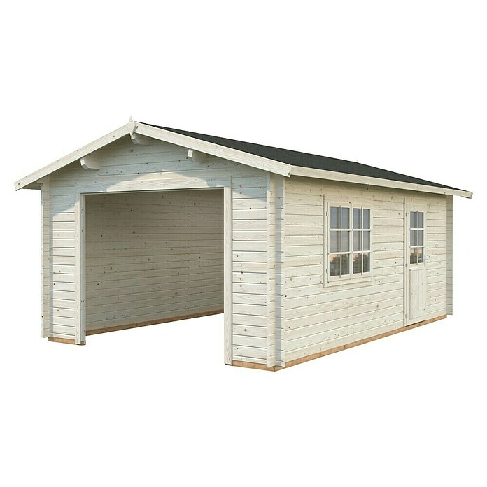 Palmako Garaje Roger (Medidas ext. (An x Pr): 426 x 598 cm, Madera, Natural, 19 m²) | BAUHAUS