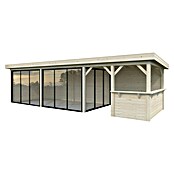 Palmako Caseta de jardín Lenna Set 419 Slide (Medidas ext. (An x Pr): 916 x 340 cm, Madera, Natural) | BAUHAUS