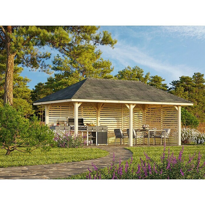 Palmako Pérgola Bianca Set 109 (L x An: 672 x 384 cm, Madera, Natural) | BAUHAUS
