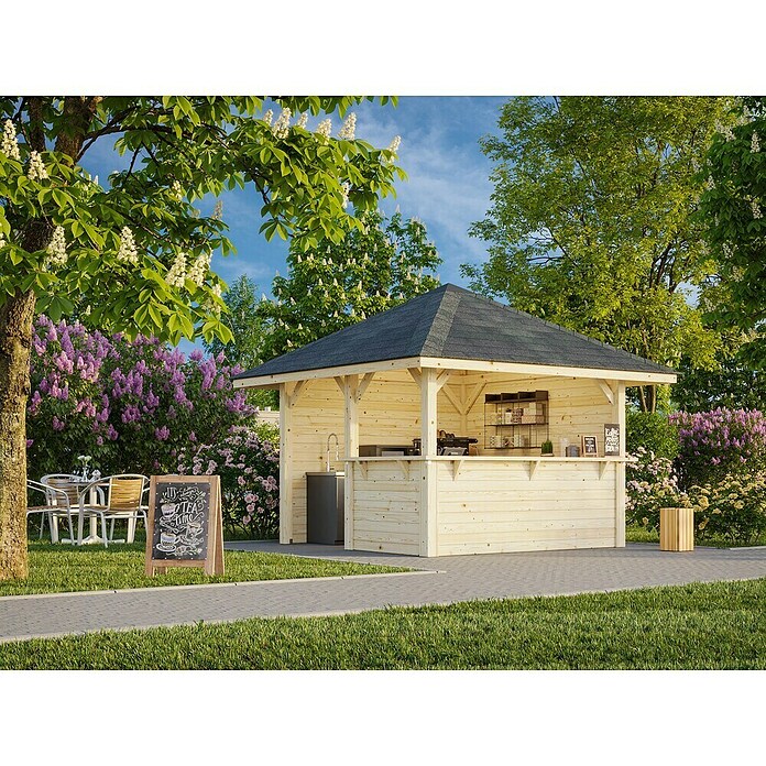 Palmako Pérgola Bianca Set 103 (L x An: 384 x 384 cm, Madera, Natural) | BAUHAUS
