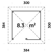 Palmako Pérgola Bianca Set 103 (L x An: 384 x 384 cm, Madera, Natural) | BAUHAUS