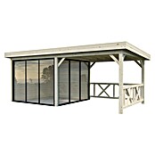 Palmako Caseta de jardín Lenna Set 403 Slide (Medidas ext. (An x Pr): 628 x 340 cm, Madera, Natural) | BAUHAUS