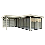 Palmako Caseta de jardín Lenna Set 714 Slide Plus (Medidas ext. (An x Pr): 628 x 628 cm, Madera, Natural) | BAUHAUS