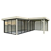 Palmako Caseta de jardín Lenna Set 714 Slide Plus (Medidas ext. (An x Pr): 628 x 628 cm, Madera, Natural) | BAUHAUS
