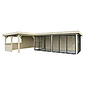 Palmako Caseta de jardín Lenna Set 421 Slide (Medidas ext. (An x Pr): 916 x 628 cm, Madera, Natural) | BAUHAUS