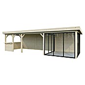 Palmako Caseta de jardín Lenna Set 716 Slide Plus (Medidas ext. (An x Pr): 916 x 340 cm, Madera, Natural) | BAUHAUS