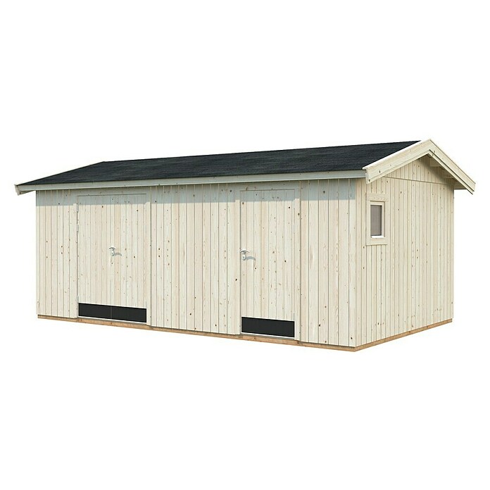 Palmako Caseta de jardín Olaf (Medidas ext. (An x Pr): 606 x 368 cm, Madera, Natural) | BAUHAUS