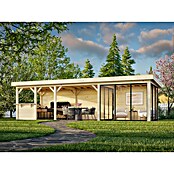 Palmako Caseta de jardín Lenna Set 716 Slide Plus (Medidas ext. (An x Pr): 916 x 340 cm, Madera, Natural) | BAUHAUS