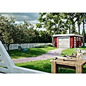 Palmako Garaje Rasmus con puerta seccional (Medidas ext. (An x Pr): 420 x 598 cm, Madera, Natural, 19 m²) | BAUHAUS