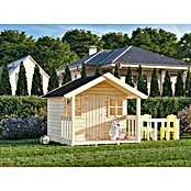 Palmako Caseta infantil Felix con terraza (L x An x Al: 112 x 180 x 169 cm, Madera, Marróm) | BAUHAUS