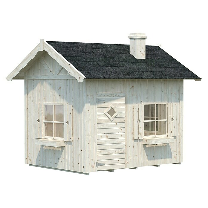 Palmako Caseta infantil Grete con altillo (Medidas ext. (An x Pr): 258 x 223 cm, Madera, Natural) | BAUHAUS