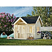 Palmako Caseta infantil Jennie con alero (L x An x Al: 243 x 266 x 220 cm, Madera, Marróm) | BAUHAUS