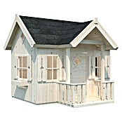 Palmako Caseta infantil Jennie con alero (L x An x Al: 243 x 266 x 220 cm, Madera, Marróm) | BAUHAUS