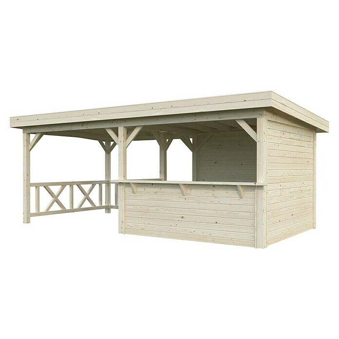 Palmako Pérgola Lenna Set 310 (L x An: 628 x 340 cm, Madera, Natural) | BAUHAUS