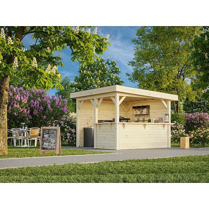Palmako Pérgola Lenna Set 303 (L x An: 340 x 340 cm, Madera, Natural) | BAUHAUS