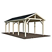 Palmako Carport Classico Robert (Medidas ext. (An x Pr): 361 x 764 cm, Carport individual, Natural) | BAUHAUS