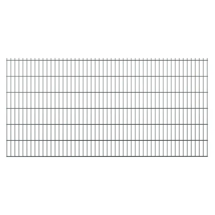 Mattenzaun Vega 2D - Anthrazit, B x H: 2.500 x 830 mm, Stahl - Metallgitter mit rechteckigen Öffnungen auf schwarzem Hintergrund, robust und stabil für vielfältige Einsatzbereiche.