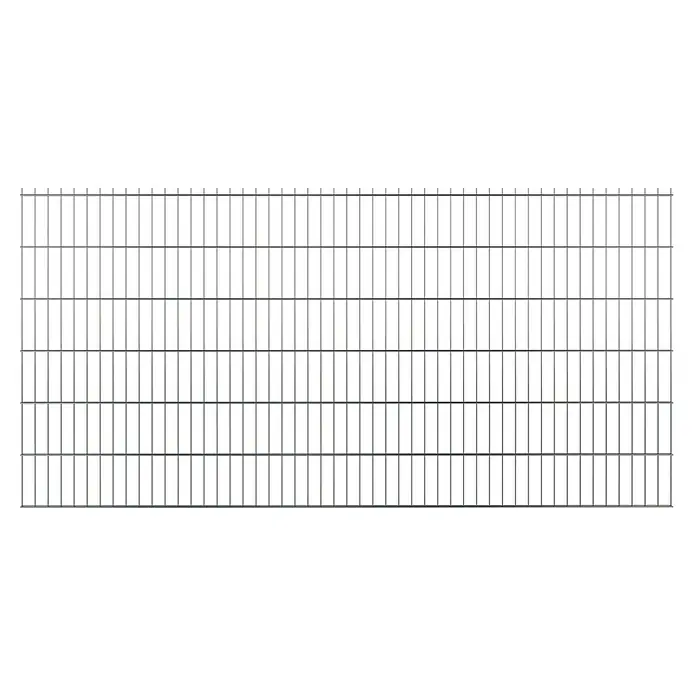 Mattenzaun Vega 2D - Feuerverzinkt, B x H: 2.500 x 830 mm, Stahl - Stahlgitterrost mit rechteckigen Öffnungen, ideal für industrielle Anwendungen und Gehwege. Robuste Konstruktion für hohe Belastbarkeit.
