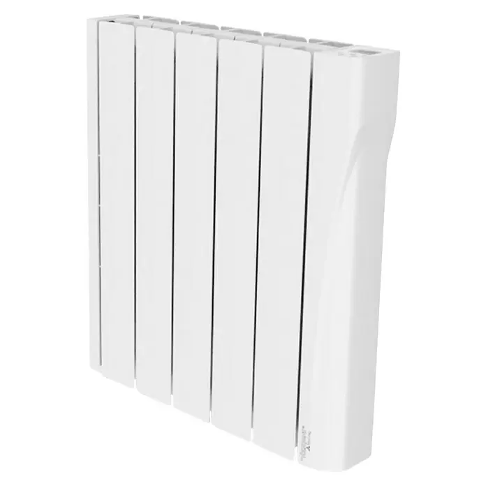 Voltomat Emisor térmico WiFi I - 750 W, Blanco, 9,5 x 50 x 57,5 cm, Cerámico - Radiador eléctrico blanco con múltiples aletas para una distribución eficiente del calor.
