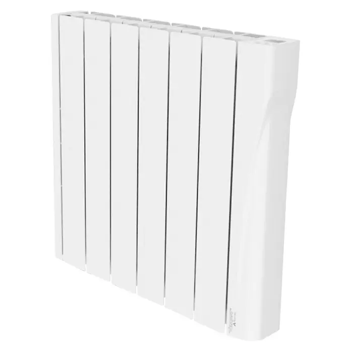 Voltomat Emisor térmico WiFi I - 1.000 W, Blanco, 9,5 x 58 x 57,5 cm, Cerámico - Un radiador eléctrico blanco con múltiples elementos, que proporciona calidez y confort a cualquier habitación.
