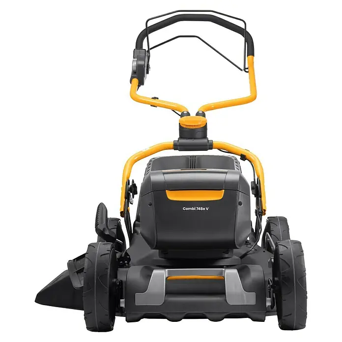 Stiga Akku-Rasenmäher Combi 748E V Kit - 48 V, 2 Akkus, 5 Ah, Schnittbreite: 46 cm - Der Combi 748e V Rasenmäher ist ein robustes Gartengerät für effizientes Mähen mit einem langlebigen Design und hoher Leistung.