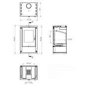 Prity Kamin na drva Verso Theia  (9 kW, Kapacitet grijanja prostorije: 200 m³, Crvena) | BAUHAUS