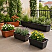 Geli Standard Jardinera para balcón (Largo: 60 cm, Marrón)
