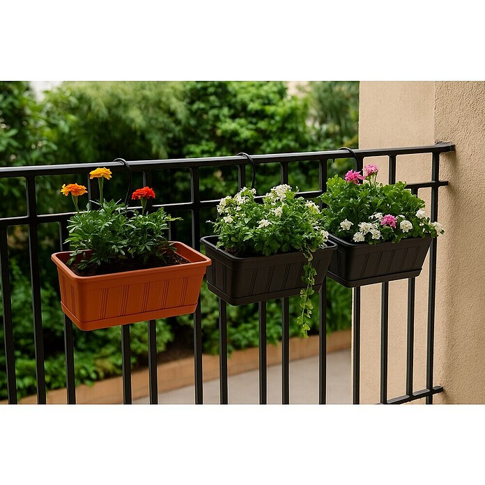 Geli Standard Balkonkasten (Länge: 60 cm, Braun)