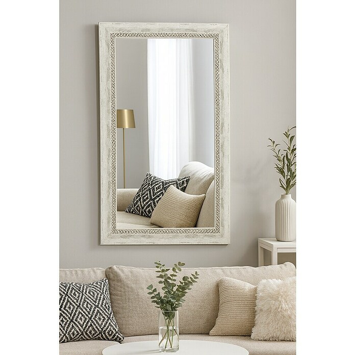 Espejo de pared Alhambra (60 x 84 cm, Blanco) | BAUHAUS