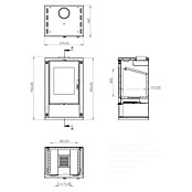 Prity Kamin na drva Verso Theia  (9 kW, Kapacitet grijanja prostorije: 200 m³, Bež) | BAUHAUS