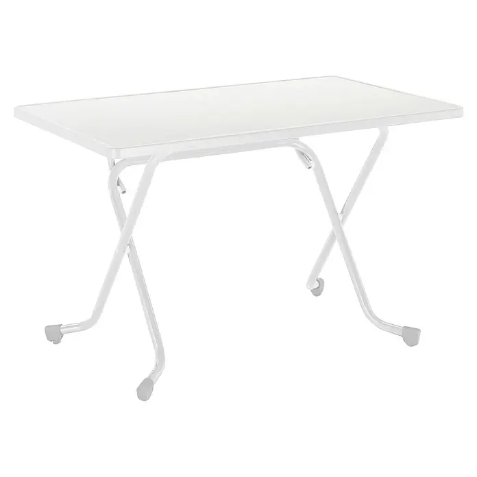 Barths Klapptisch Madrid - L x B x H: 110 x 70 x 73 cm, Stahl, Rechteckig, Weiß - Weißer Klapptisch mit Metallbeinen, ideal für flexible Nutzung und einfache Lagerung im Haushalt. Praktisch & platzsparend.