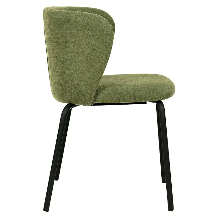Feros Stapelstuhl Break - Stahl, Sperrholz, Schaumstoff, Grün, B x T x H: 55 x 53 x 75 cm - Dieser Stuhl in Olivgrün mit seinen schwarzen Beinen bringt modernes Flair in jeden Raum. Bequemlichkeit und Stil vereint in einem Möbelstück.