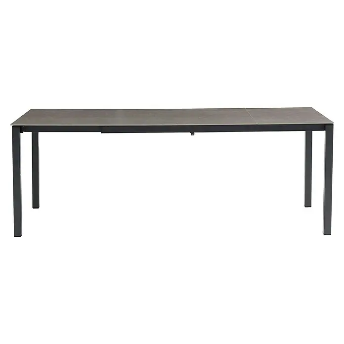 Barths Gartentisch Palazzo - L x B x H: 210 x 90 x 75 cm, Aluminium, Sintered Stone, Rechteckig, Ausziehbar, Anthrazit - Der Esstisch mit einer ausziehbaren Tischplatte, die zusätzlichen Platz für Gäste bietet. Das Gestell ist aus Metall gefertigt.