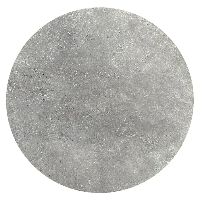 Garten-Tischplatte Feros - Ø x H: 70 x 1,2 cm, HPL, Rund, Hellgrau - Graue Betonkreisscheibe. Perfekt für DIY-Projekte, moderne Dekorationen oder als industrieller Akzent im Innen- oder Außenbereich.