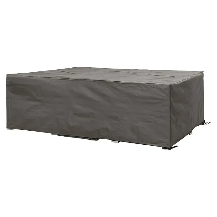 Barths Loungemöbel Schutzhülle - L x B x H: 320 x 275 x 80 cm, Polypropylen, Hellgrau - Graue rechteckige Möbelabdeckung für den Außenbereich, die ein Sofa oder einen Tisch vor Witterungseinflüssen schützt und sauber hält.