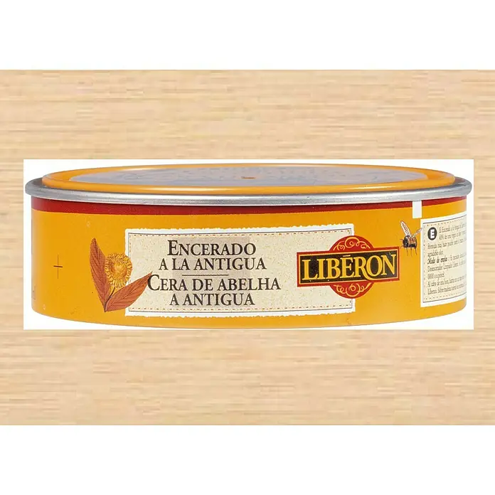 Libéron Cera de abejas a la antigua - Roble claro, 150 ml - Lata de cera de abeja Liberon para muebles de madera. La cera da un brillo antiguo y protege la madera.