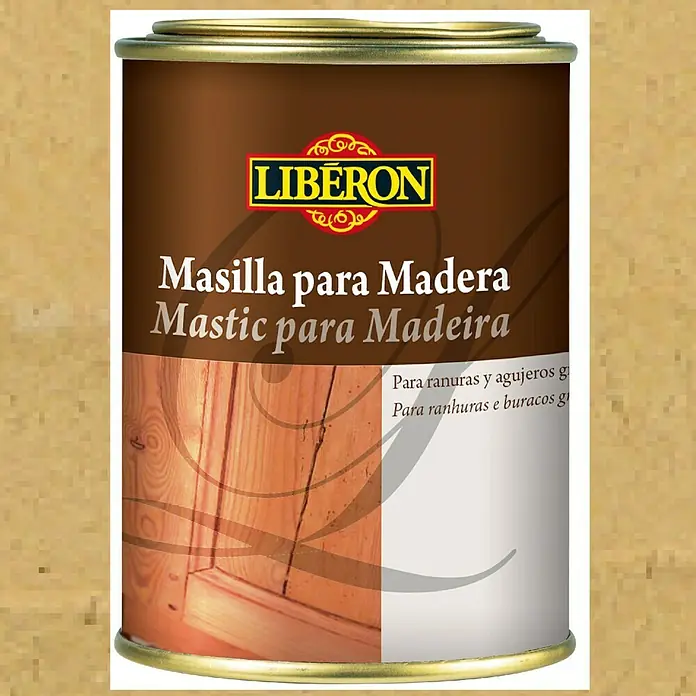 Libéron Masilla para madera - Roble claro, 200 l - Bote de masilla para madera Liberon, ideal para rellenar grietas y agujeros en la madera. Perfecto para la reparación y restauración de la madera.
