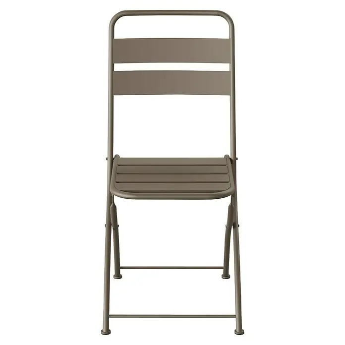 Feros Klappstuhl Breeze - Stahl, Braun, B x T x H: 43 x 54 x 87,5 cm - Aufnahme eines stilvollen Klappstuhls mit Lattenrost-Design, ideal für flexible Sitzgelegenheiten und platzsparende Aufbewahrung.